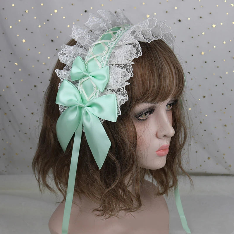 Kawaii Lace Flower Hair Hoop πΈβ¨ Plush Anime Maid Headband with Bell & Tassels for Cute Cosplay Girls ππ