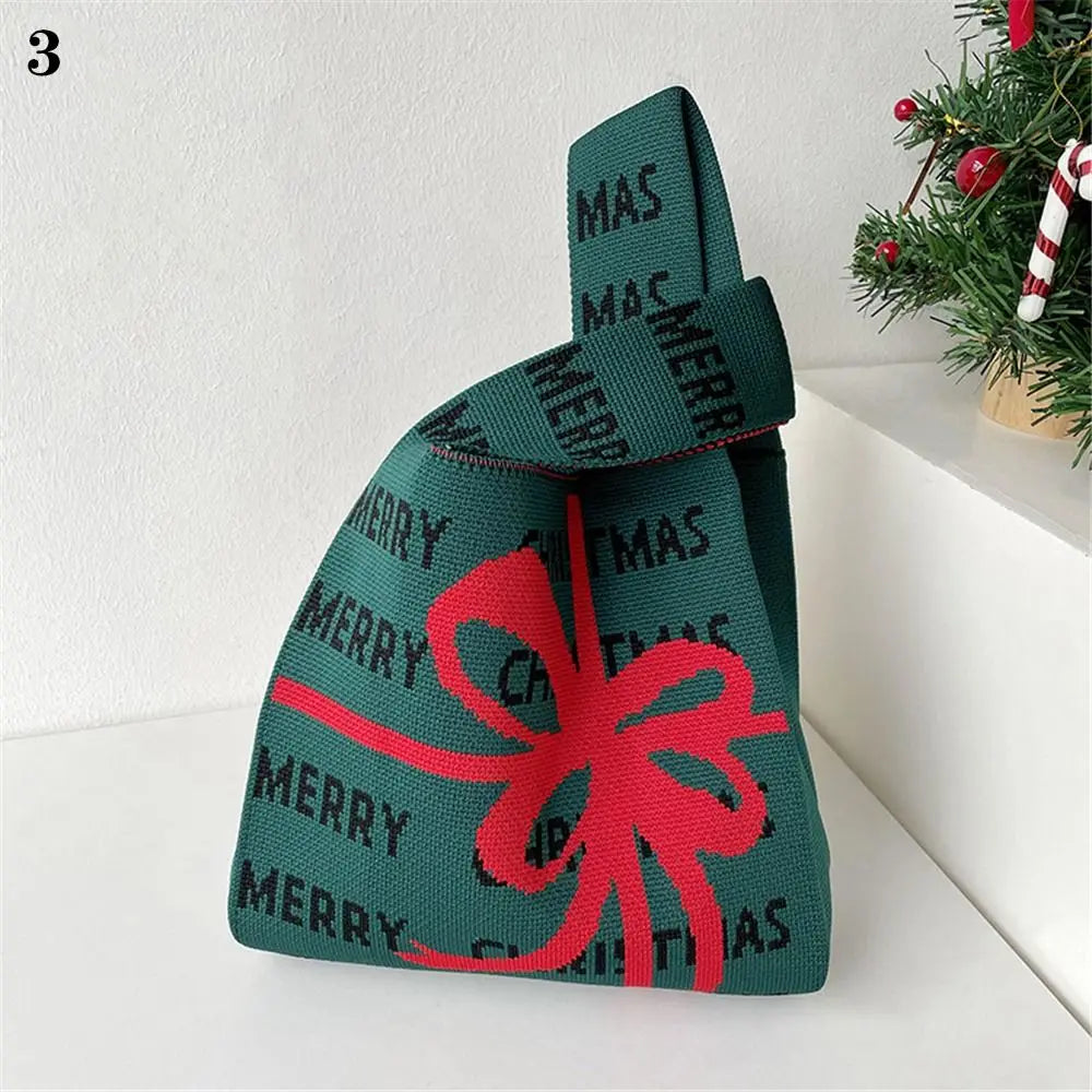 Kawaii Knitted Stripe Wrist Bag πβ¨ | Adorable Large-Capacity Tote for Trendy Shopping ππ