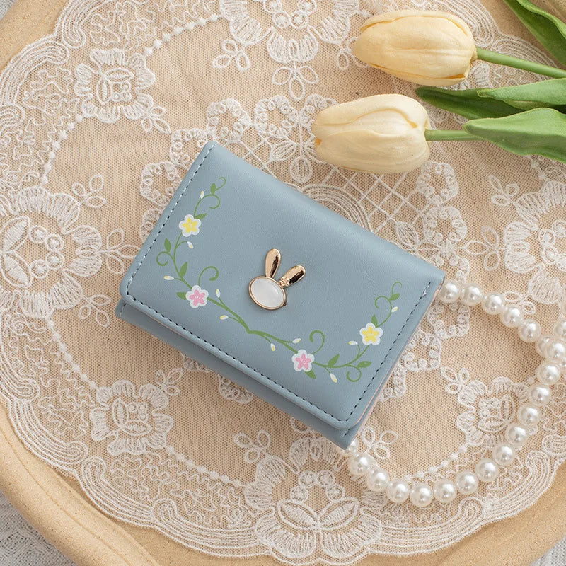 Adorable Bunny Wallet 🐰✨ | Fun Folding Coin & Card Holder for Students! 💖💳