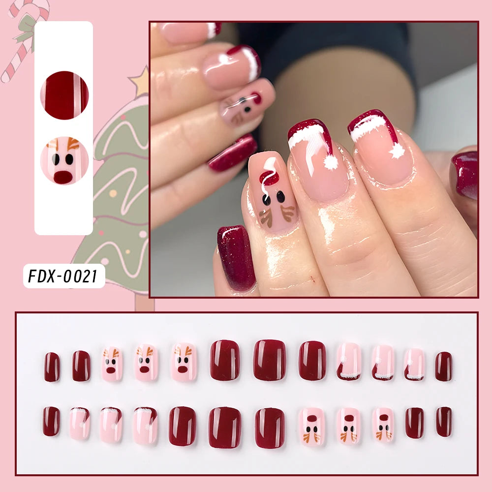 Kawaii Blush Pink 3D Bowknot & Pearl Press-On Nails πβ¨ | 24pcs Adorable Fake Nail Tips for Cute DIY Manicures!