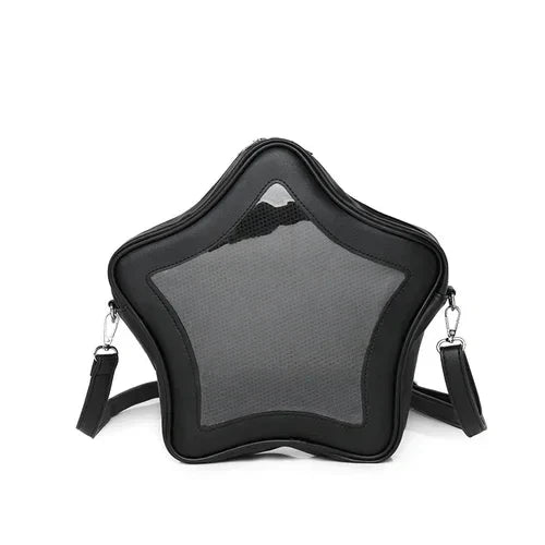 Y2K Cute Five Star Ita Bag Women Sweet Trend Crossbody Bag Popular Girl Transparent Bag Kawaii Personality Display Shoulder Bags