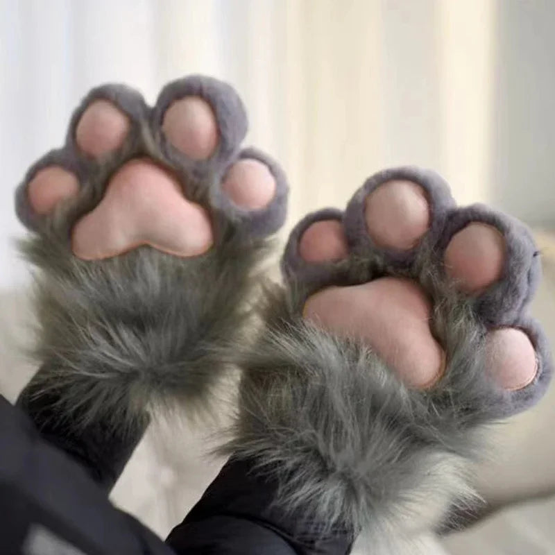 Kawaii Plush Fox Paw Mittens π¦β¨ | Cute Costume Claw Gloves for Halloween & Cosplay ππΎ