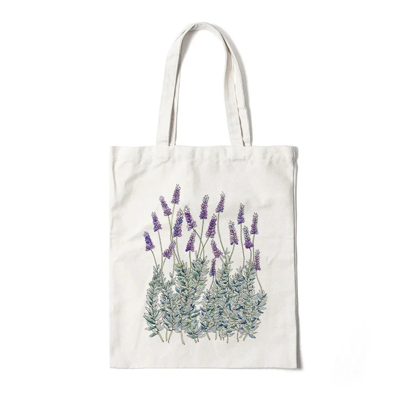 Kawaii Floral Canvas Tote πΌπ | Cute Eco-Friendly Shoulder Bag for School & Shopping πΈβ¨