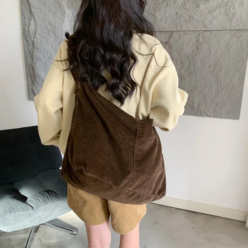 π²β¨ Whimsical Forest Vibes: Charming Corduroy Tote & Crossbody Delight! π¨π - Pixie Quill