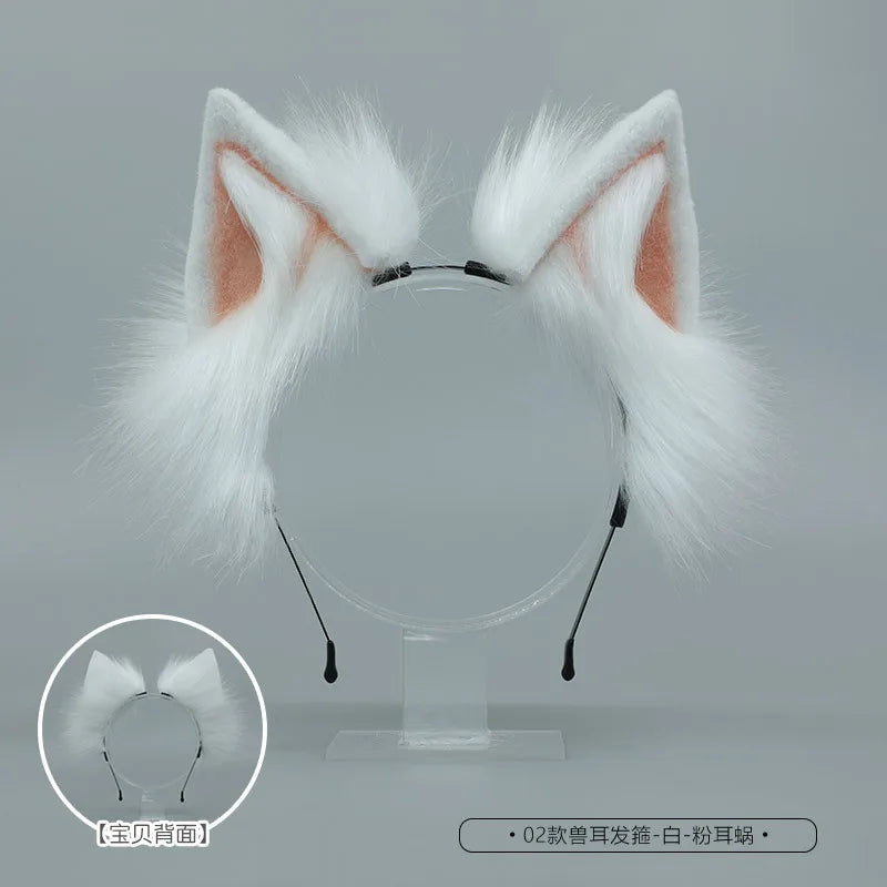Kawaii Fox Ear Headband 🦊💖 - Adorable Cat Ears Hair Hoop for Cosplay, Halloween & Costume Fun! 🎉✨