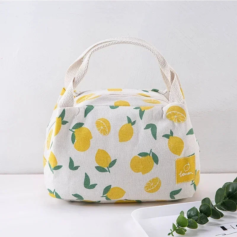 Adorable Kawaii Fruit Lunch Bag ππ | Insulated Cotton Bento Pouch for School & Work ππ