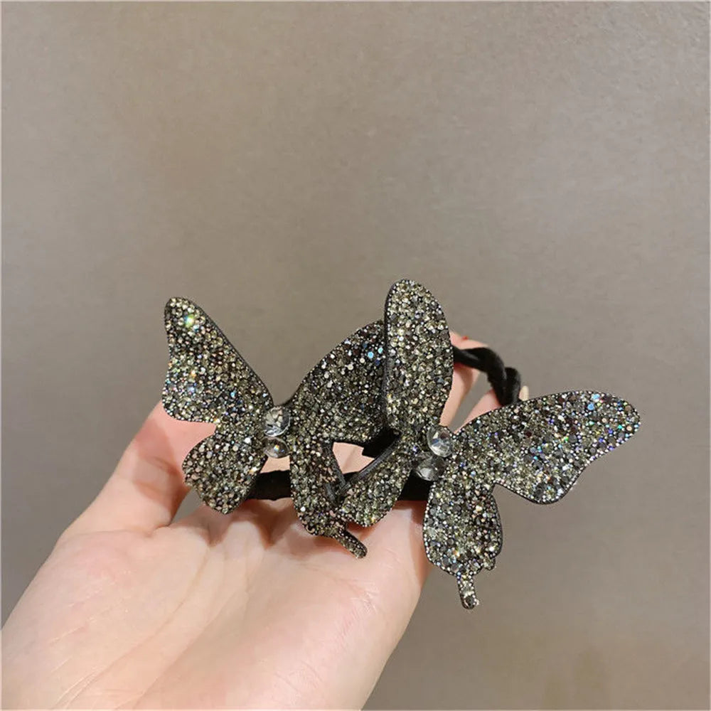 Kawaii Butterfly Hair Bun Maker π¦β¨ Cute DIY Styling Tool for Girls - Velvet & Pearl Hair Accessories!