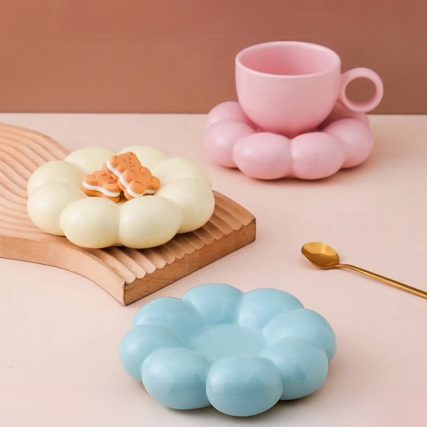 Kawaii Cloud Mug & Plate Set βοΈβ | Adorable Ceramic Gift Box for Cozy Sips πβ¨