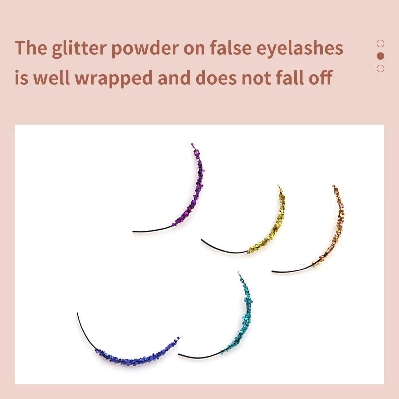 ✨ Kawaii Glittery Volume Lashes 🎉 - Premade Russian Fans for Spooky Glam! 🌈