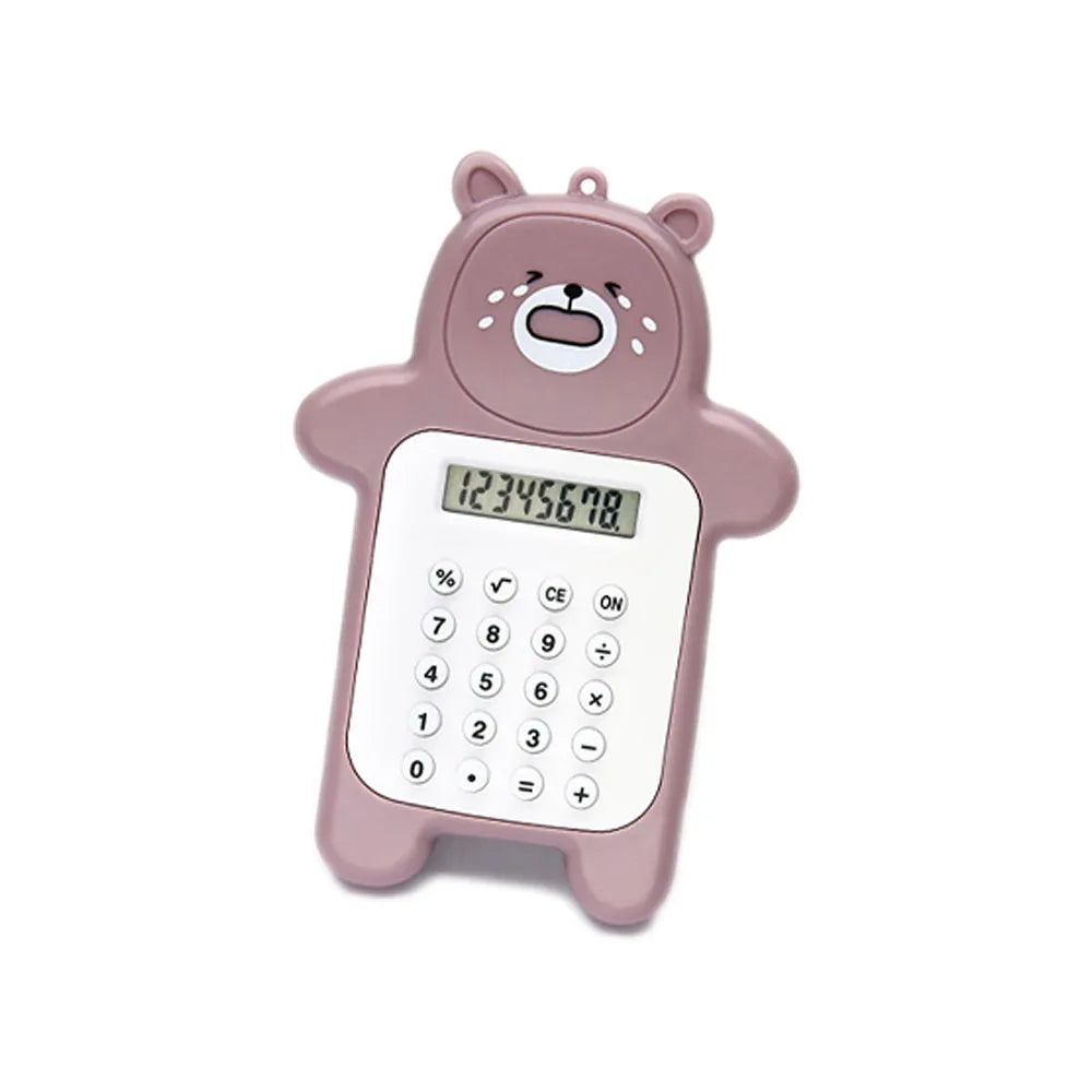 Adorable Pocket-Sized Kawaii Calculator - Cute Cartoon Design with 8-Digit Display 🌟📚