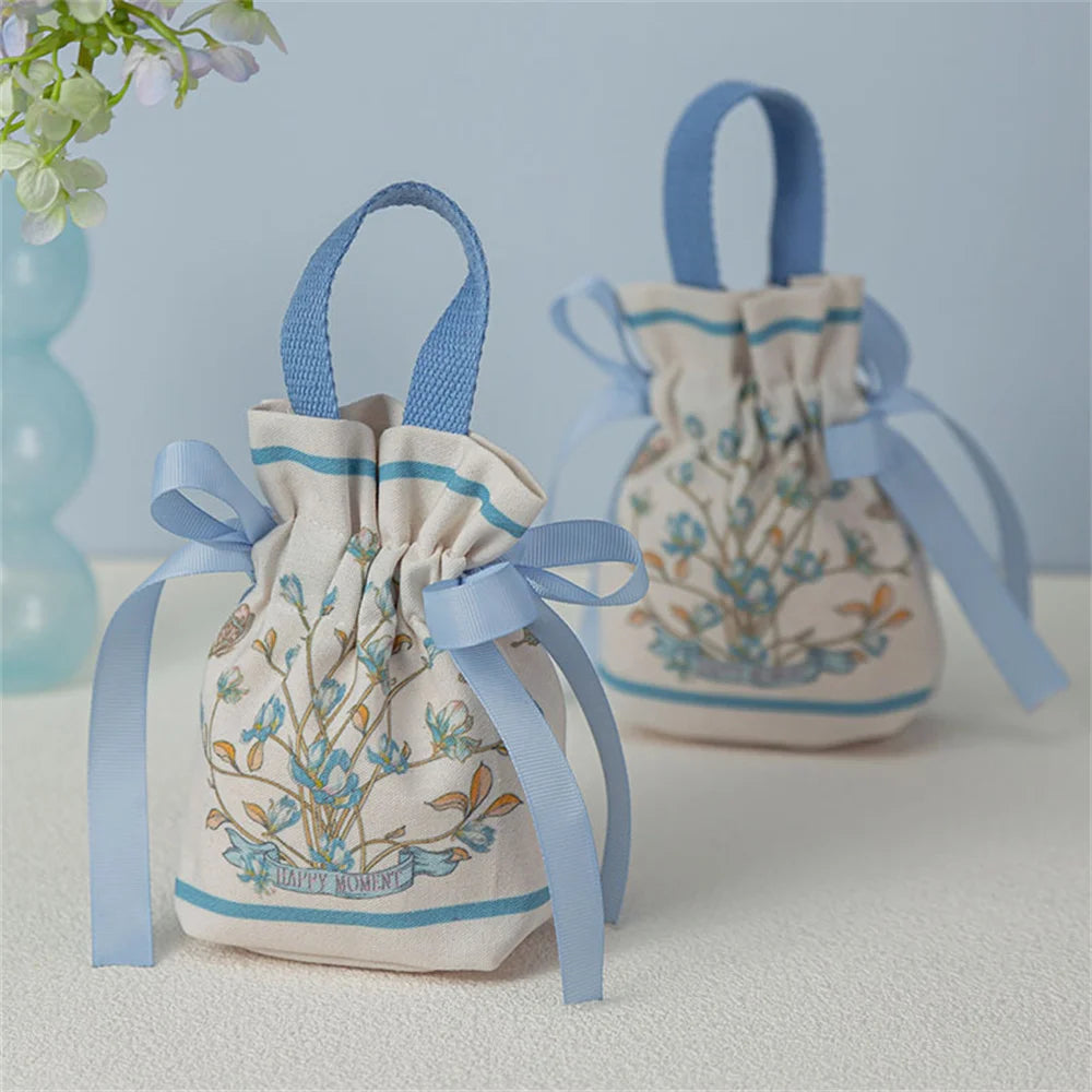 Charming Floral Treat Bags πΈπ¬ - Adorable Drawstring Pouches for Sweet Surprises! πβ¨