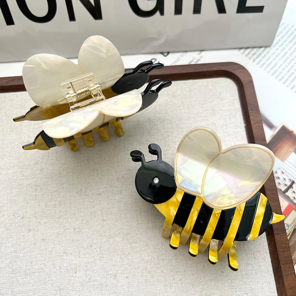 Cute Cartoon Honeybee Hair Claw Clips πβ¨ Sweet Accessories for Trendy Girls! πΌπ