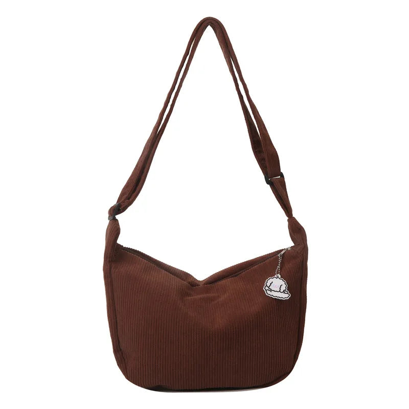 Charming Corduroy Cutie πβ¨ - Adorable Shoulder Bag for Trendy Girls! ππ - Pixie Quill