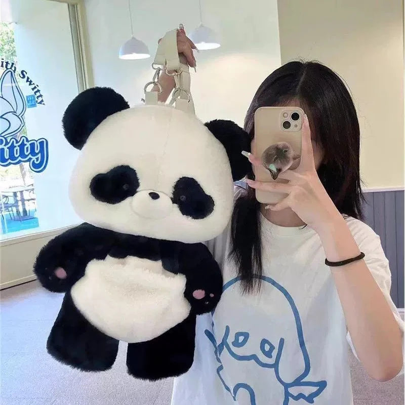 Adorable Panda Plush Backpack πΌπ | Kawaii Cartoon School Bag for Girls πβ¨