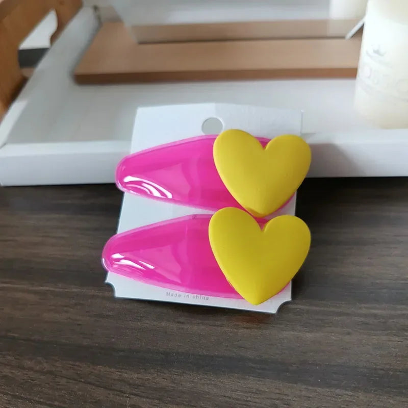 β€οΈβ¨ Sweet Heart Vibes: Adorable 2pc Colorful Hairpin Clips for Girls & Kids! π¦π - Pixie Quill