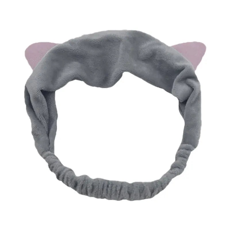 Women Wash Face Makeup Soft Coral Fleece Elastic Headband Head Wrap Cute Rabbit Bow Animal Ears Hairband Girl Hair Accessories