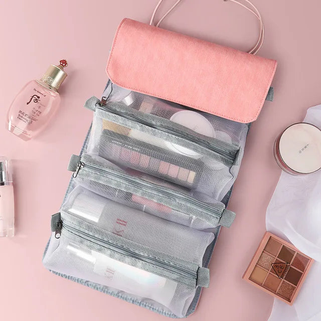 Cute Custom Name Embroidered Foldable Makeup Bag πΈβ¨ Portable & Stylish Toiletry Organizer for Women ππ
