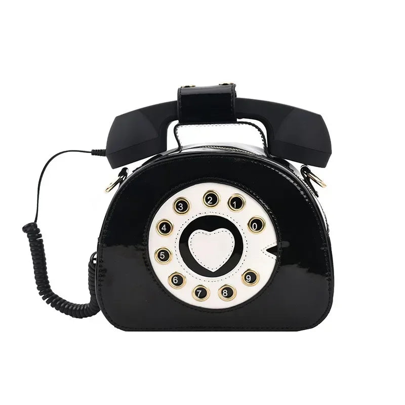 Kawaii Phone Bag π | Cute Telephone Shaped Crossbody Purse for Stylish Women π | Adorable PU Leather Handbag for School & Shoppingπβ¨