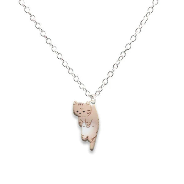 Kawaii Cartoon Cat Pendant Necklace πΎβ¨ - Colorful Metal Choker for Couples & Friends | Adorable Party Jewelry! ππ