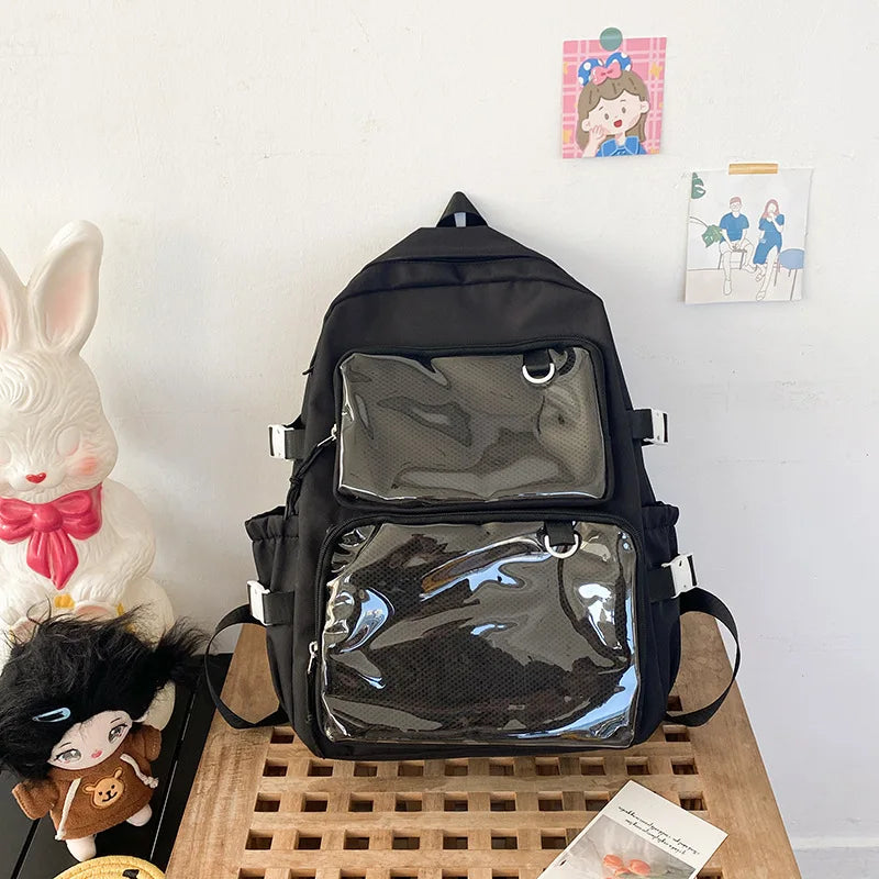 β¨ Adorable Japanese Itabag Backpack π | 2024 Transparent Design π | Perfect for School & College Students π - Pixie Quill