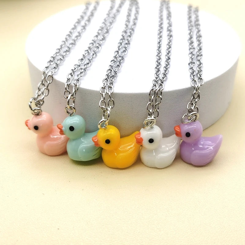 Kawaii Yellow Duckie Pendant Necklace π¦β¨ - Cute Handmade Choker for Girls & Women! π₯π