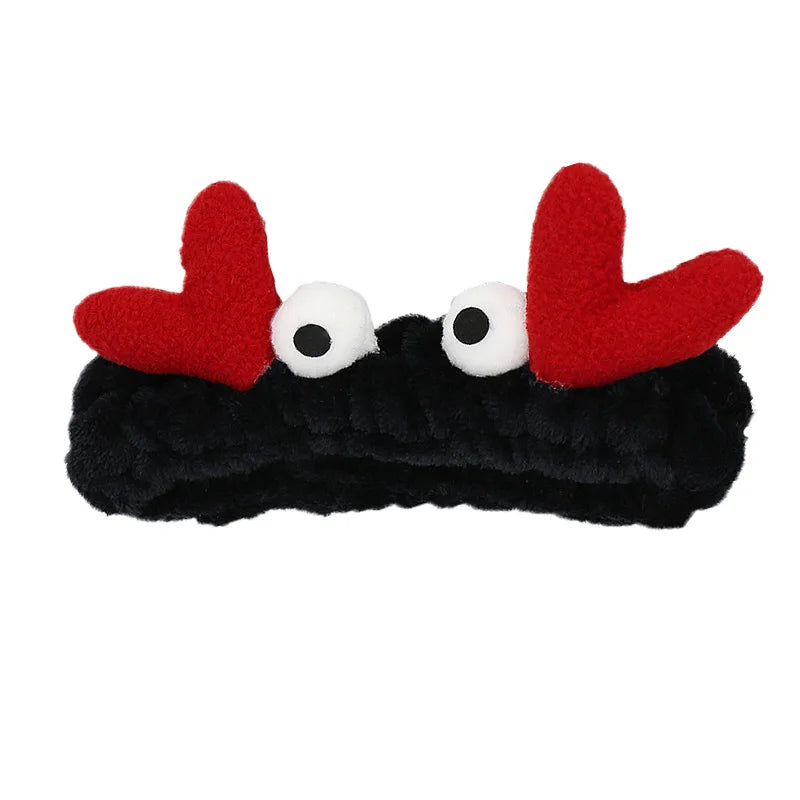 Women Wash Face Makeup Soft Coral Fleece Elastic Headband Head Wrap Cute Rabbit Bow Animal Ears Hairband Girl Hair Accessories