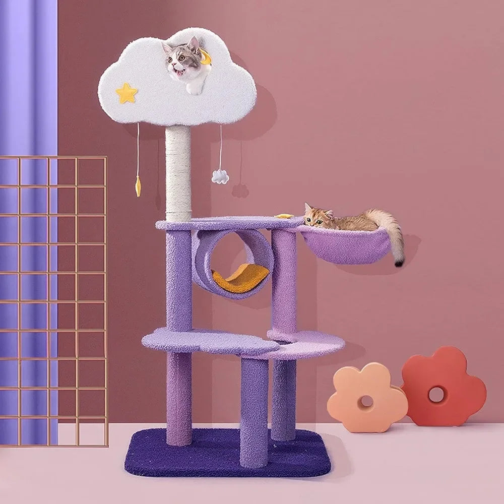 π Dreamy Cat Wonderland Tower πΎ with Cozy Hammocks & Fun Scratching Posts! π±β¨