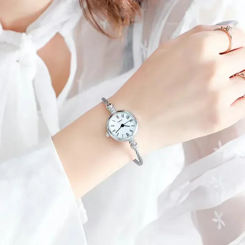 β¨ Kawaii Gold Bangle Watch π | Retro Stainless Steel Ladies Quartz Timepiece βοΈπ