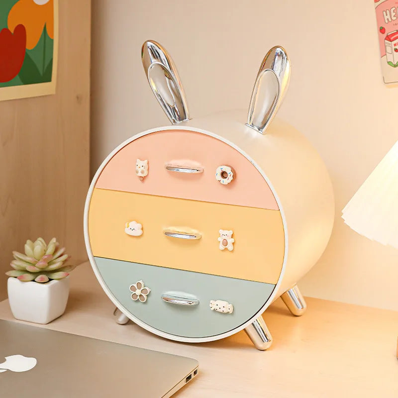 Kawaii Bunny Jewelry Organizer 🐰✨ - Cute Desktop Storage for Hair Accessories, Necklaces, Earrings & More! 💖🌟