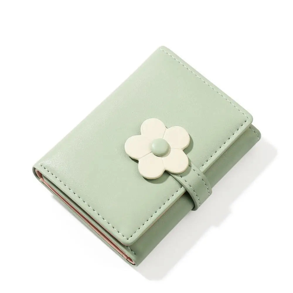 Charming Floral Tri-Fold Wallet for Girls πΌπ - Cute PU Leather Cash and Coin Purse with ID Window and Card Slots!