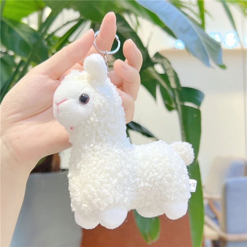 Adorable Kawaii Alpaca Plush Keychain 🦙✨ - Cute Backpack Charm & Gift Idea for Students! 🎁💕
