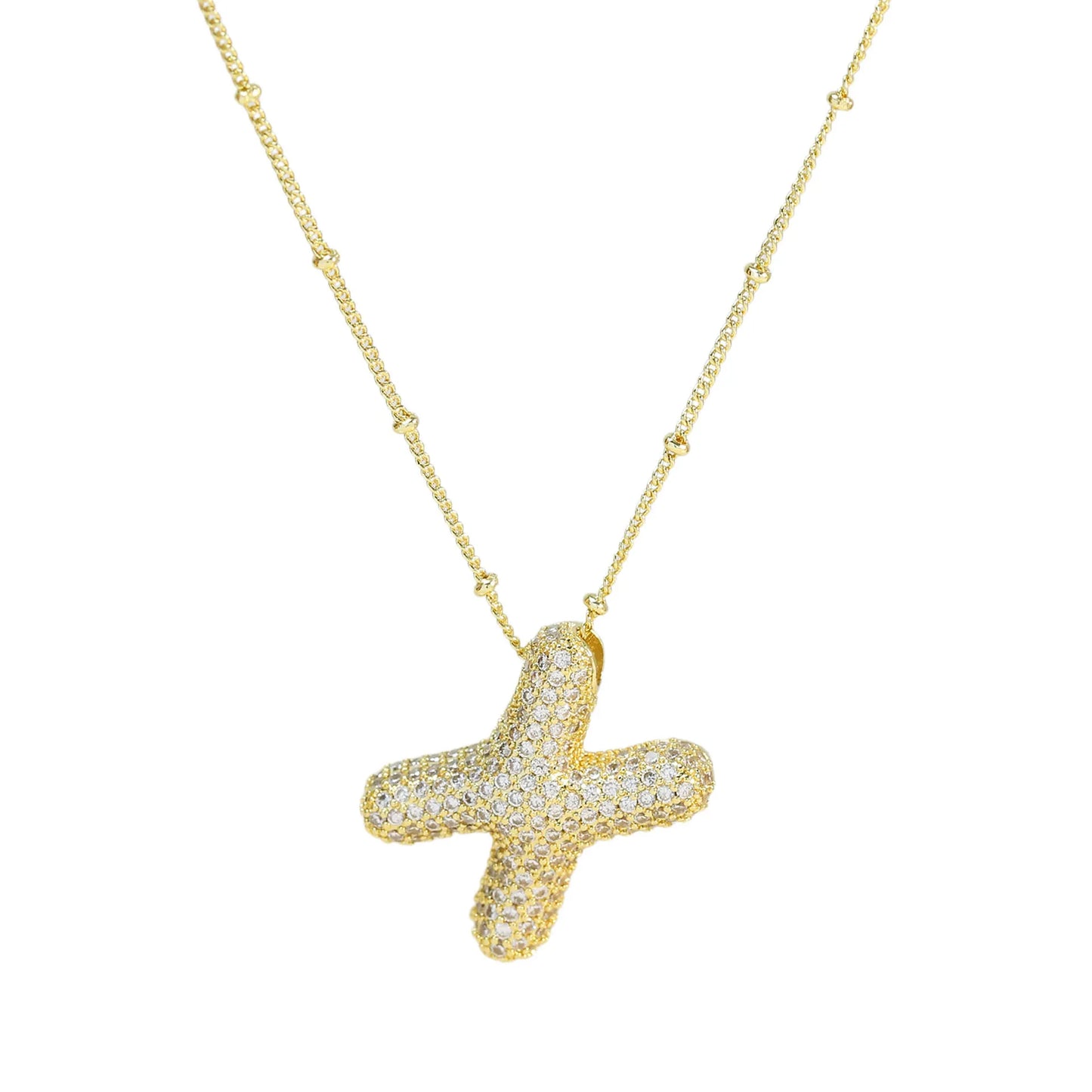 Kawaii CZ Zircon Balloon Initial Necklaces πβ¨ A-Z Alphabet Bubble Letter Pendants for Trendy Women π Fashion Jewelry