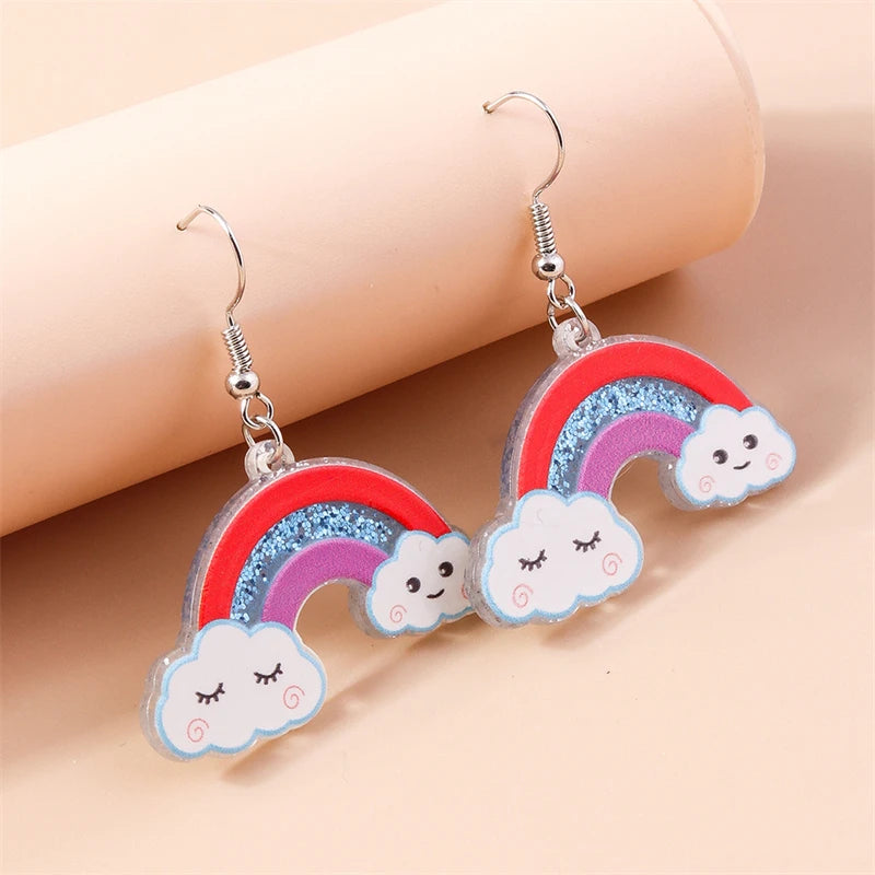 Kawaii Handmade Sunflower Drop Earrings ๐ผโจ | Cute Knitted Dangle Hooks for Party & Holiday Gifts ๐๐