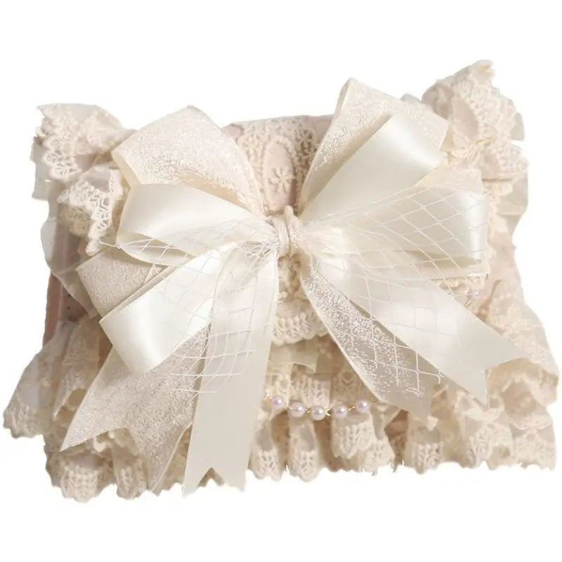 Kawaii Fairy Bow Crossbody Bag πβ¨ - Y2k Elegant Pearl Chain Handbag for Whimsical Fashionistas ππΈ