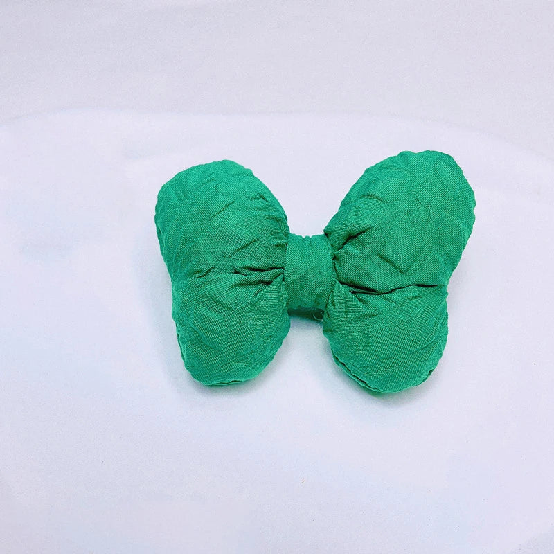 Kawaii Puff Bow Car Decor πβ¨ | Adorable Light Luxury Fabric Accessories for Your Auto Interior! ππ