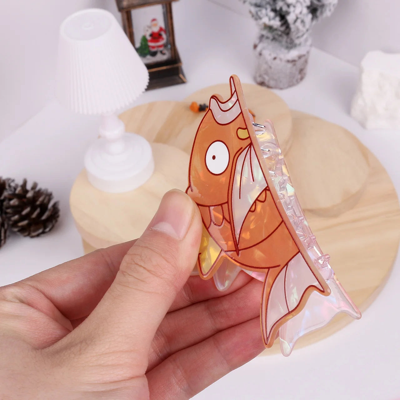 Carp King Pocket Monster Hair Clip Claw Cartoon Charm 🐟✨