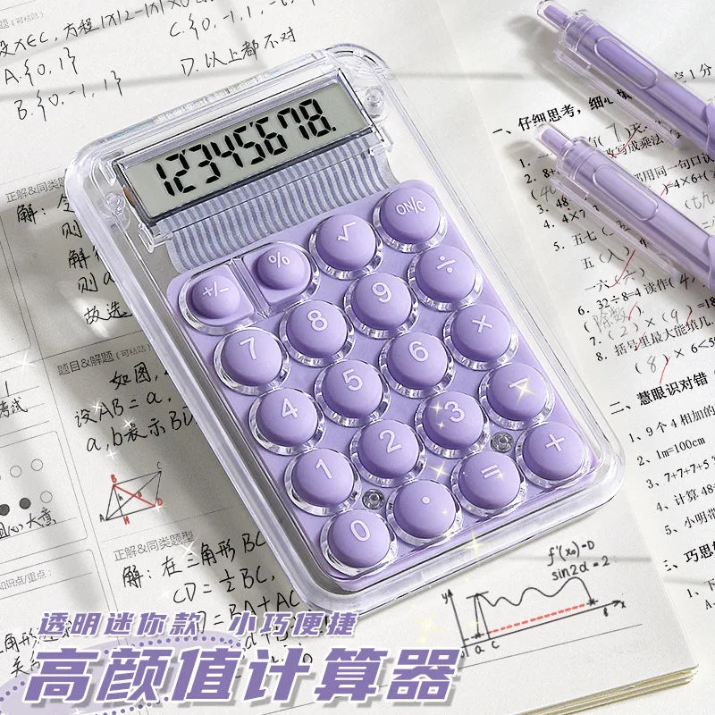 Kawaii Candy Color Mini Calculator π¬β¨ | Portable 8-Digit LCD for Fun Calculations! π