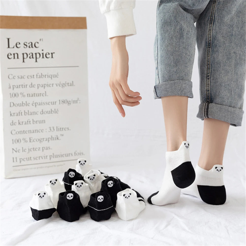 Panda Palooza πΌβ¨ Adorable Embroidered Ankle Socks for Fun-Loving Feet!