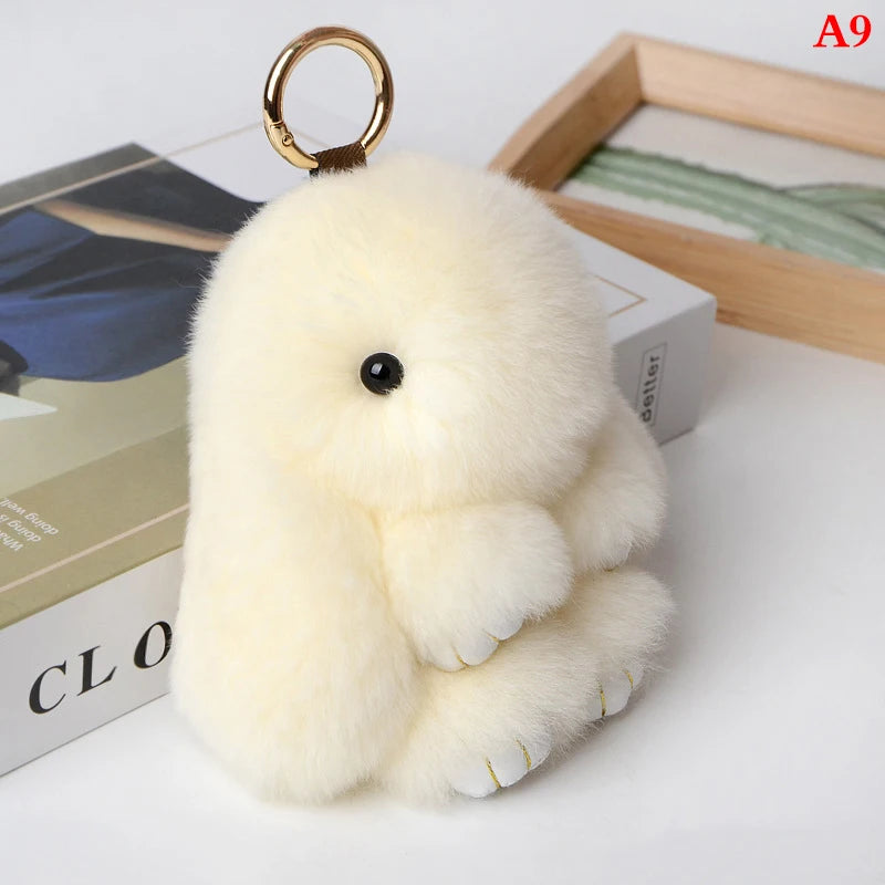Fluffy Bunny Keychain π°β¨ Adorable Pom Pom Charm for Bags & Keys! ππ - Pixie Quill