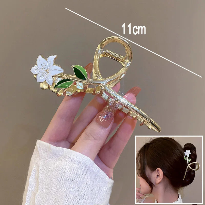 πΈβ¨ Sweet Floral Durian Hair Claw Clip - Adorable Ponytail Grabber for Trendy Girls! πΌπ