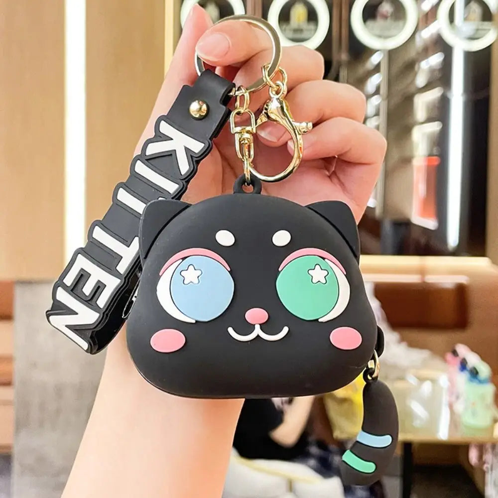 Kawaii Cat Silicone Coin Purse & Keychain - Adorable Mini Wallet for Kids and Women πΎβ¨