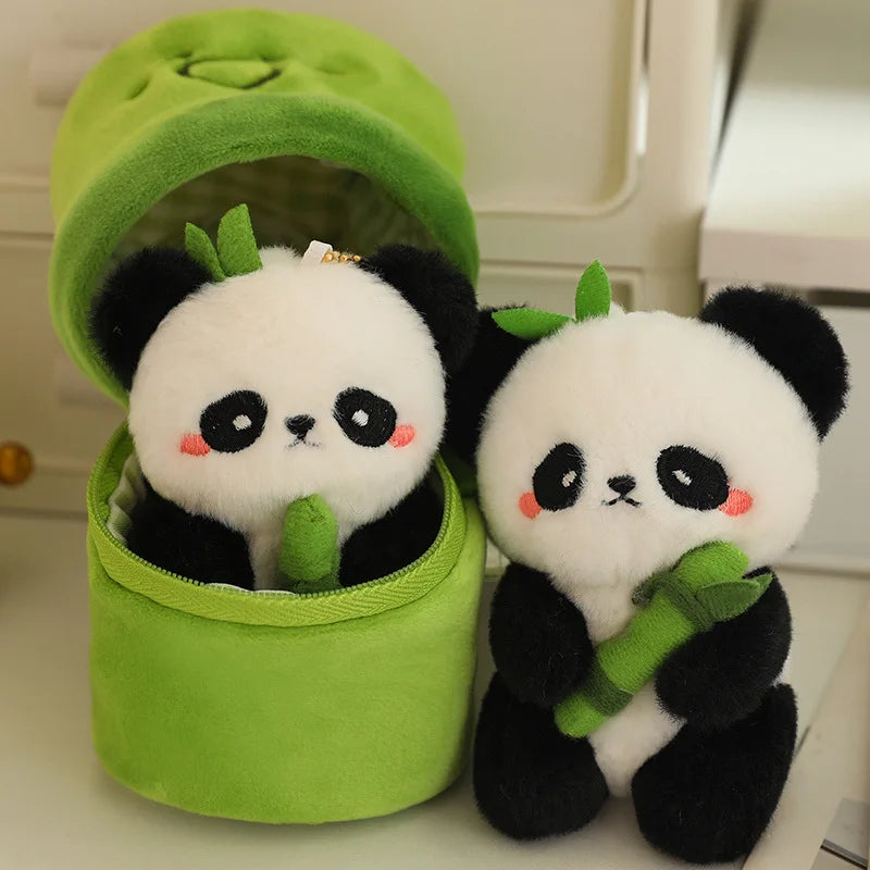 Fluffy Bamboo Panda Plushie πΌβ¨ Cute 10cm Pendant for Bags & Birthdays! ππ