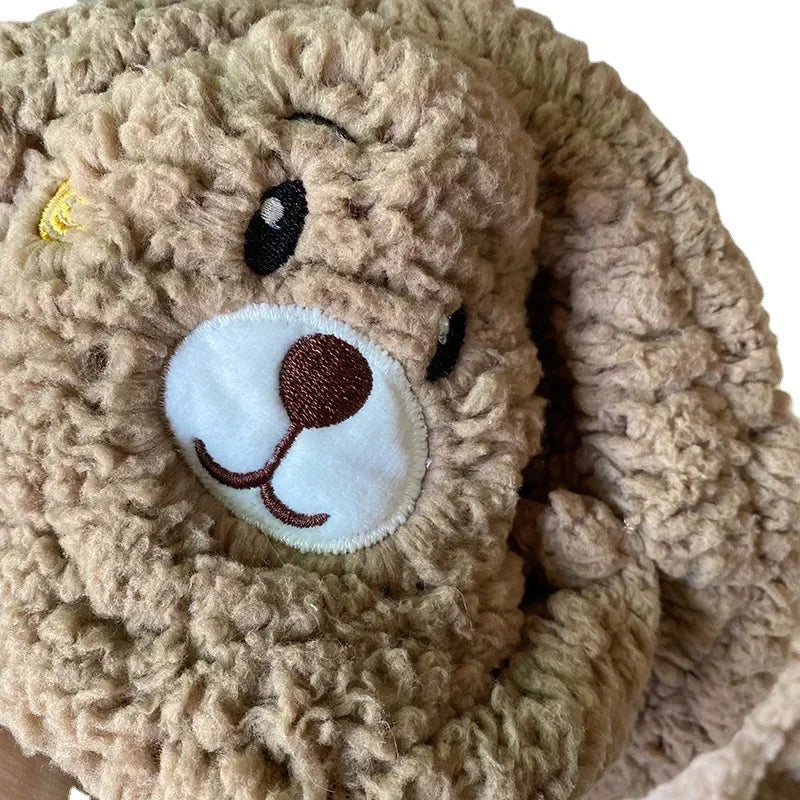 Kawaii Bear Ears Winter Beanie with Warm Mask πβοΈ