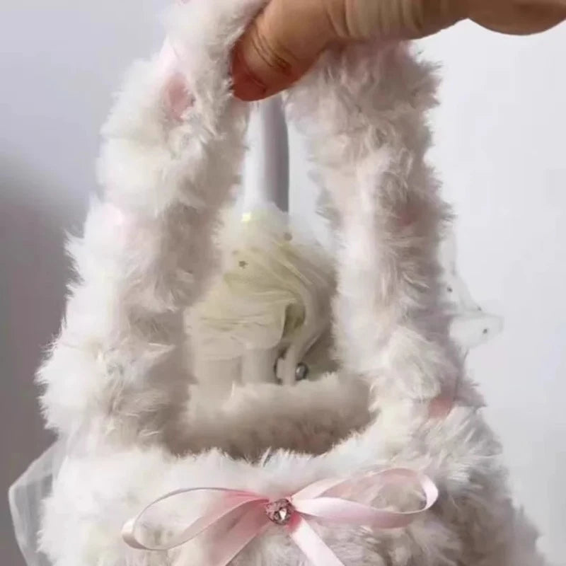 Kawaii Cloud Bow Bag βοΈπ Fluffy Y2K Chic Shoulder Handbag for Cute Style πΈβ¨