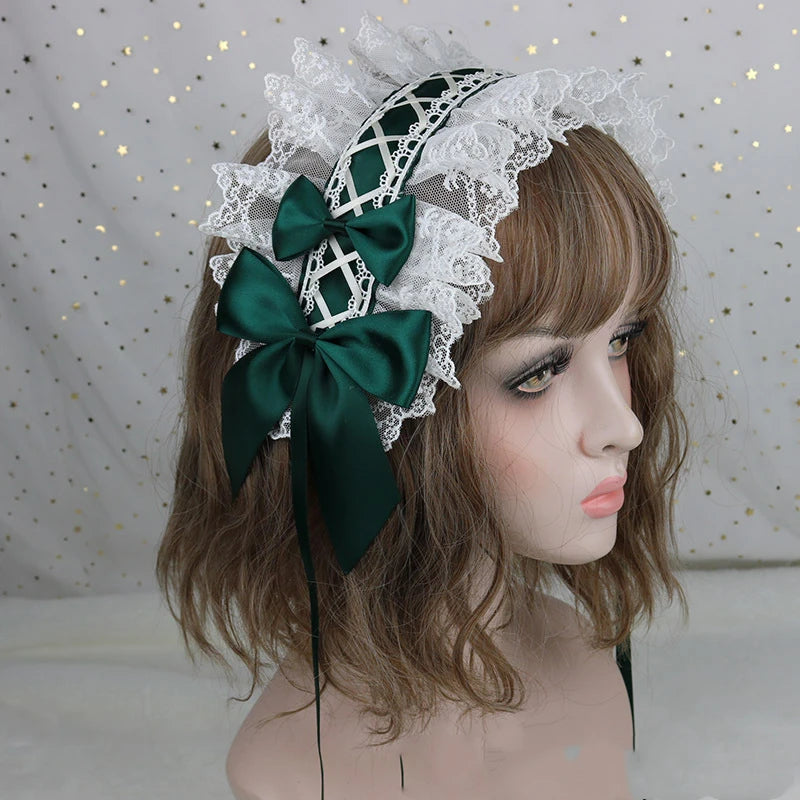 Kawaii Lace Flower Hair Hoop πΈβ¨ Plush Anime Maid Headband with Bell & Tassels for Cute Cosplay Girls ππ