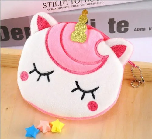 πΌ Adorable Plush Cartoon Animal Coin Purse - Mini Zipper Wallet for Girls & USB Cable Bag! π°β¨