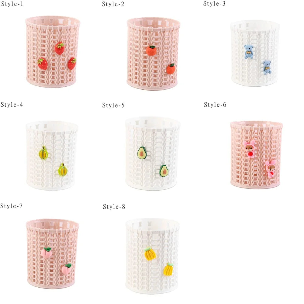 Kawaii Cartoon Vine Pen Holder πΏβ¨ Cute Makeup Brush & Stationery Organizer for Students π¨ποΈ