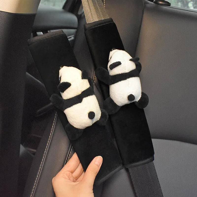 Adorable Kawaii Plush Animal Seat Belt Covers π»π - 2pcs Soft Shoulder Cushion for Kids' Car Safety & Style! πβ¨