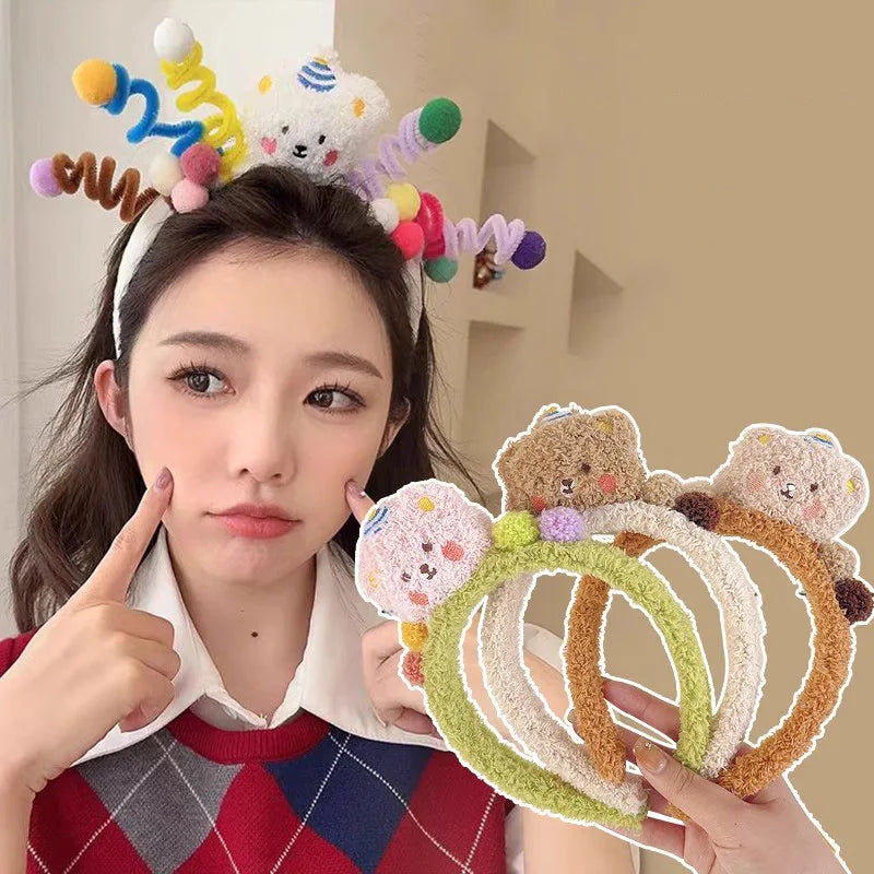 Kawaii Plush Bear Hairband π»β¨ Fun Headband for Women & Girls | Adorable Party Accessory & Photo Prop ππ
