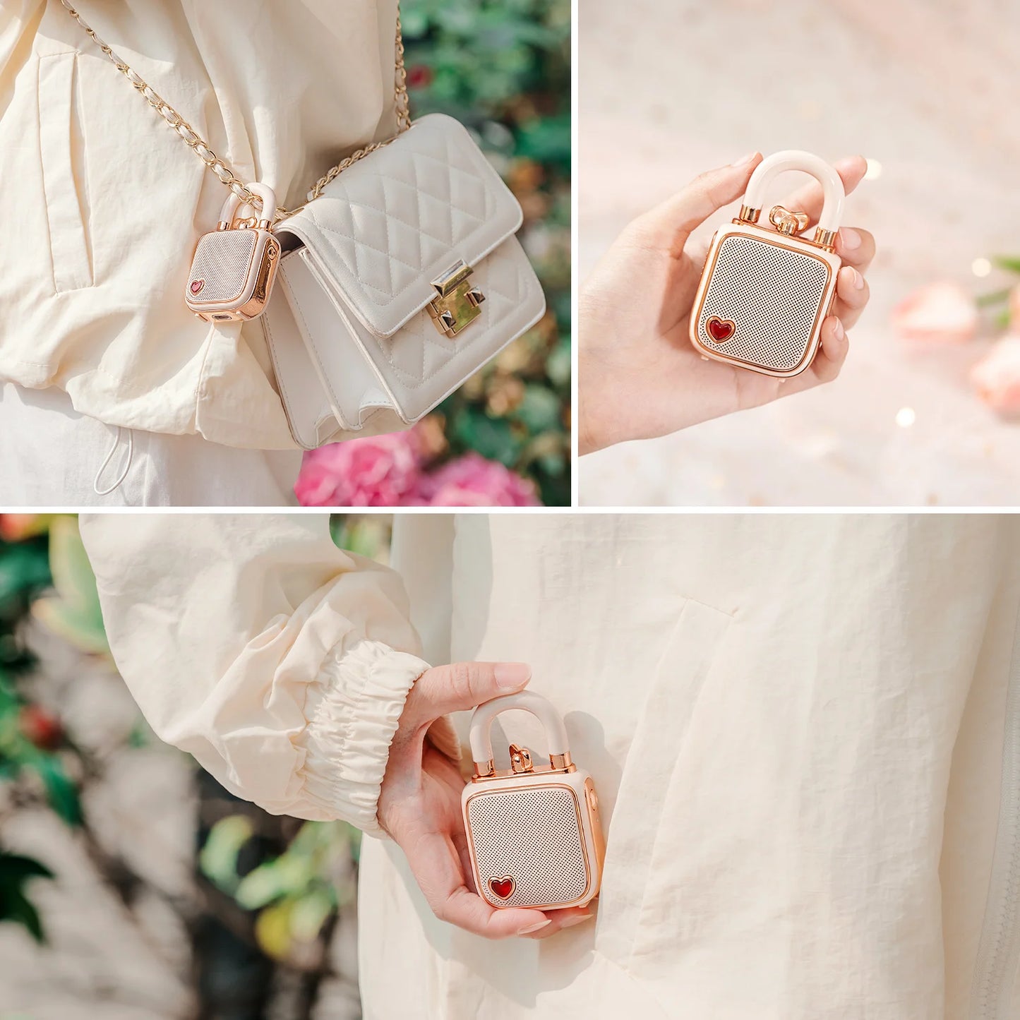 Kawaii Divoom LoveLock Mini Bluetooth Speaker πΆβ¨ - Adorable Retro White Noise Sleep Aid for Cozy Bedrooms! ππ